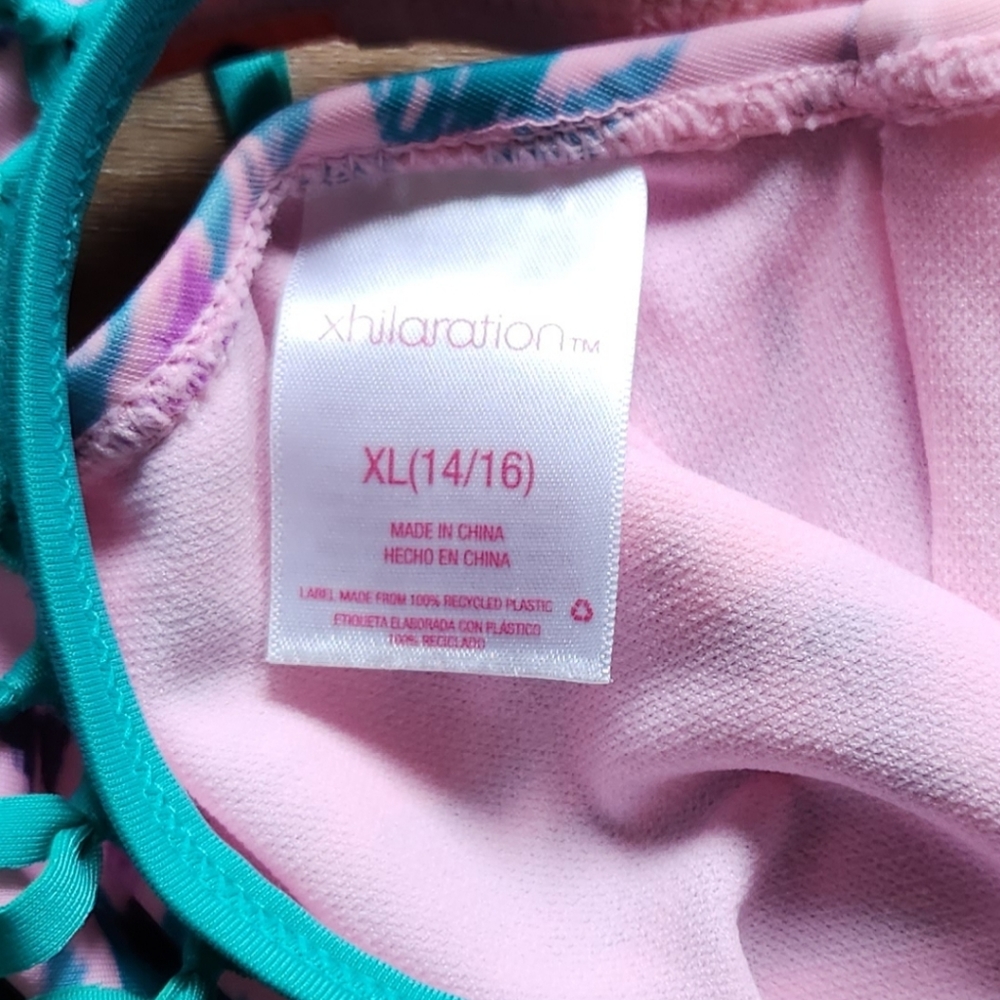 Xhilaration girls swimsuit, size XL 14/16, color pink - Picture 5 of 5